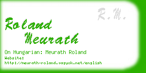 roland meurath business card